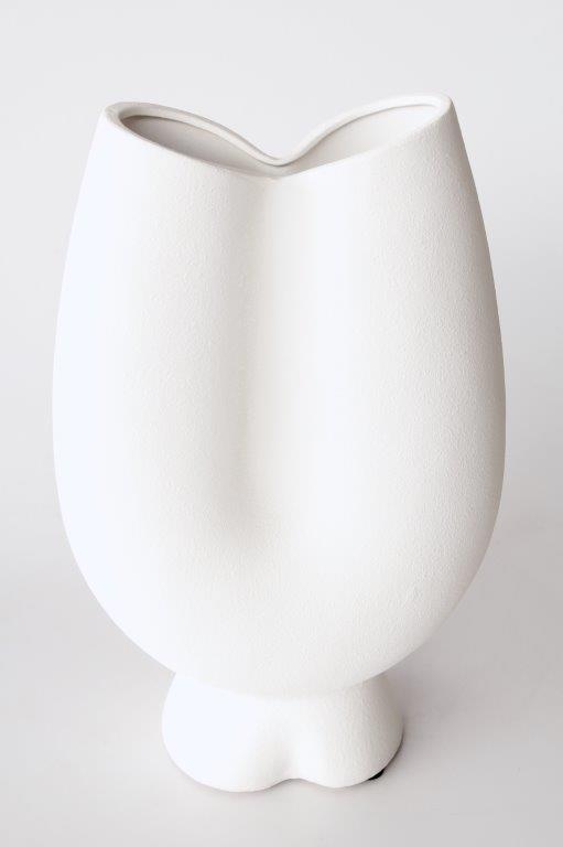 White Ceramic Tulip Shaped Vase